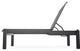 Leeward Sling Stackable Outdoor Chaise Lounge, Augustine Pewter/Black