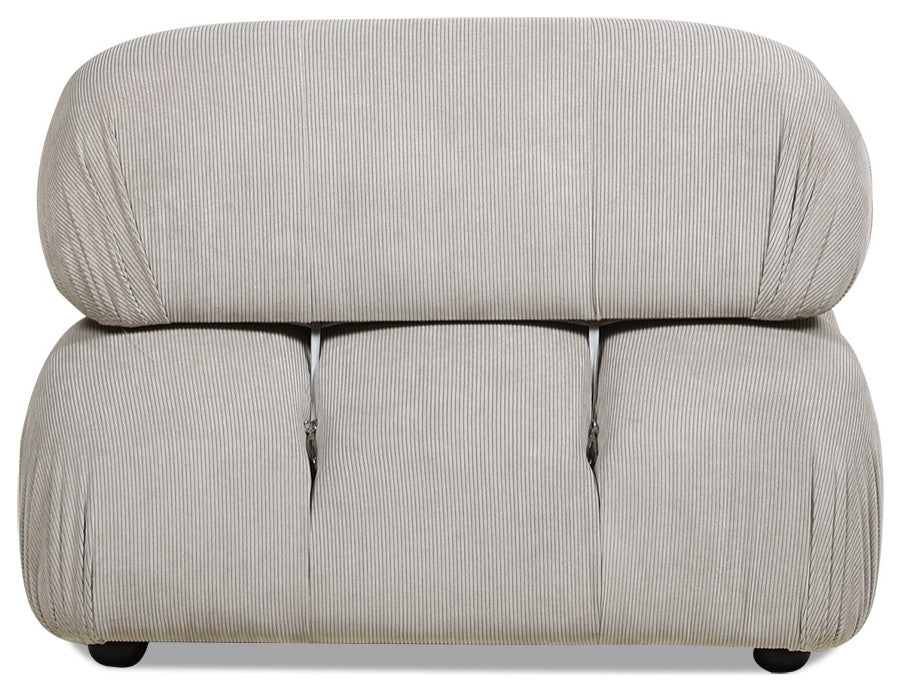 Marcel 36" Modular Arm Chair, Pebble Gray Corduroy