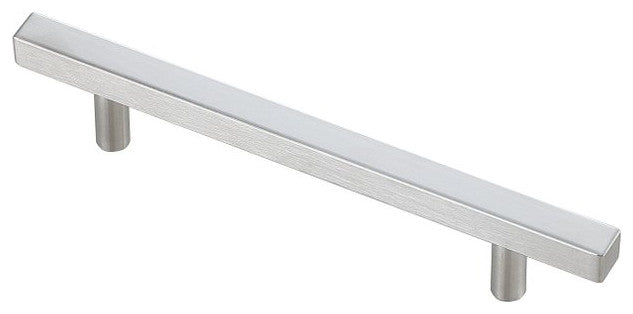 5" Center To Center Brushed Nickel Modern Zinc Alloy Cabinet Pull, Pack