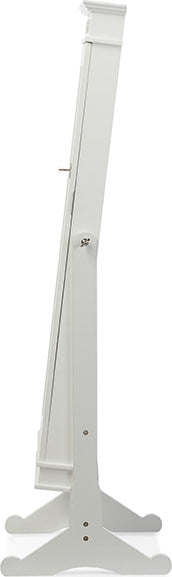 Wood Crown Molding Top Free Standing Full Length Cheval Mirror Jewelry Armoire