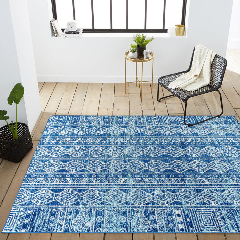 Moroccan HYPE Boho Vintage Tribal Area Rug, 5 X 8