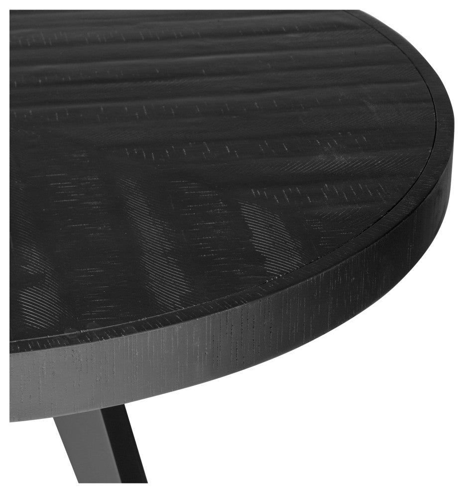 Parq Round Dining Table Black