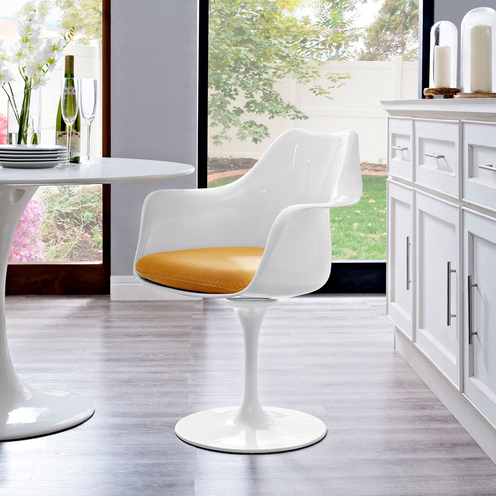 Modern Contemporary Kitchen Dining Armchair Yellow
