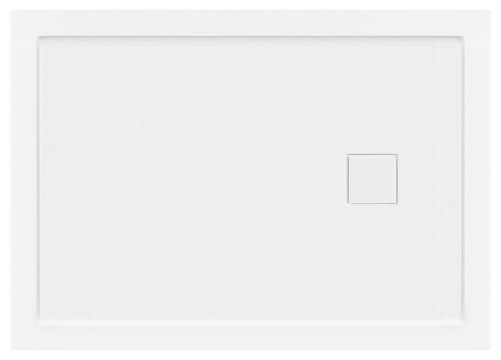 LessCare 48"x34" Right Double Threshold Shower Pan Base Wall Corner Right Drain