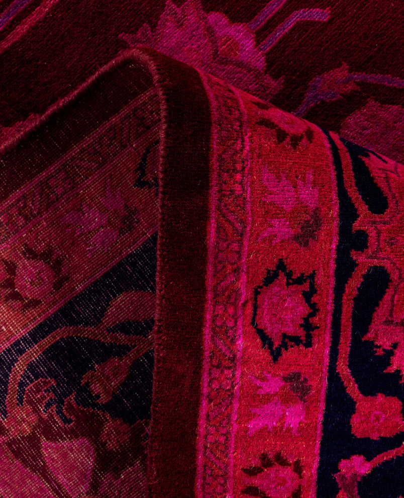 Overdyed One-of-a-Kind Hand-Knotted Area Rug Purple, 8' 1" x 10' 5"