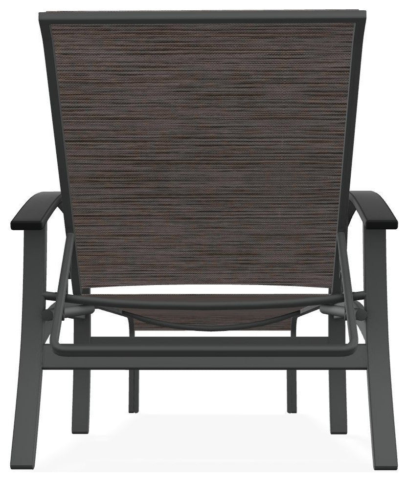Belle Isle Sling 4-Position Outdoor Chaise Lounge, James/Graphite