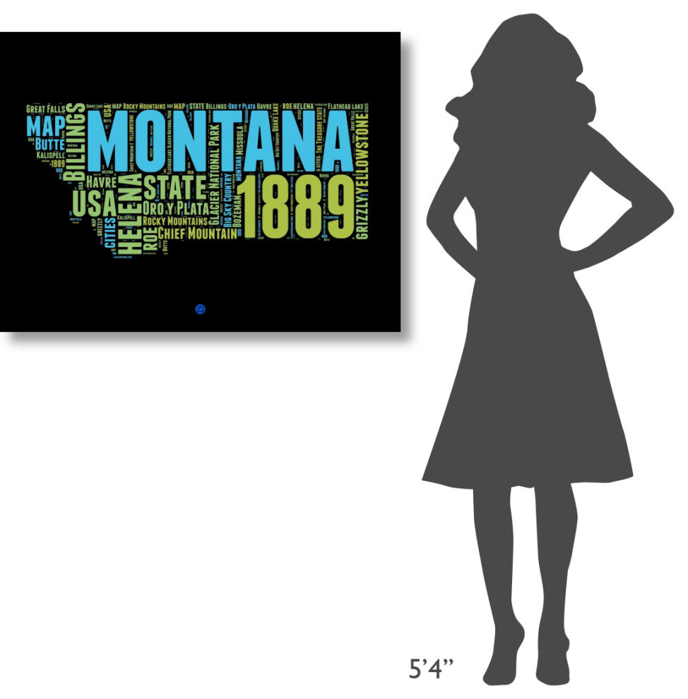 "Montana Word Cloud 1" Fine Art Print