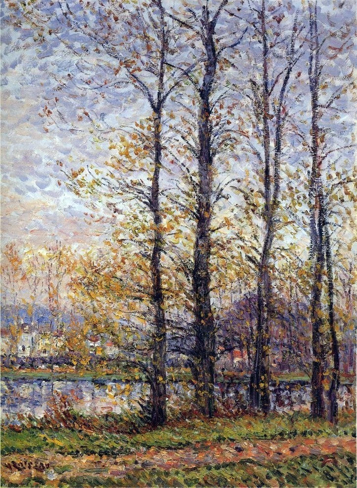 Gustave Loiseau by the Oise at Precy Premium Canvas Print