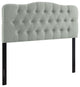 Annabel Queen Upholstered Headboard, Gray