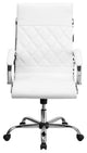 High Back Designer White Leather Executive Swivel Chair