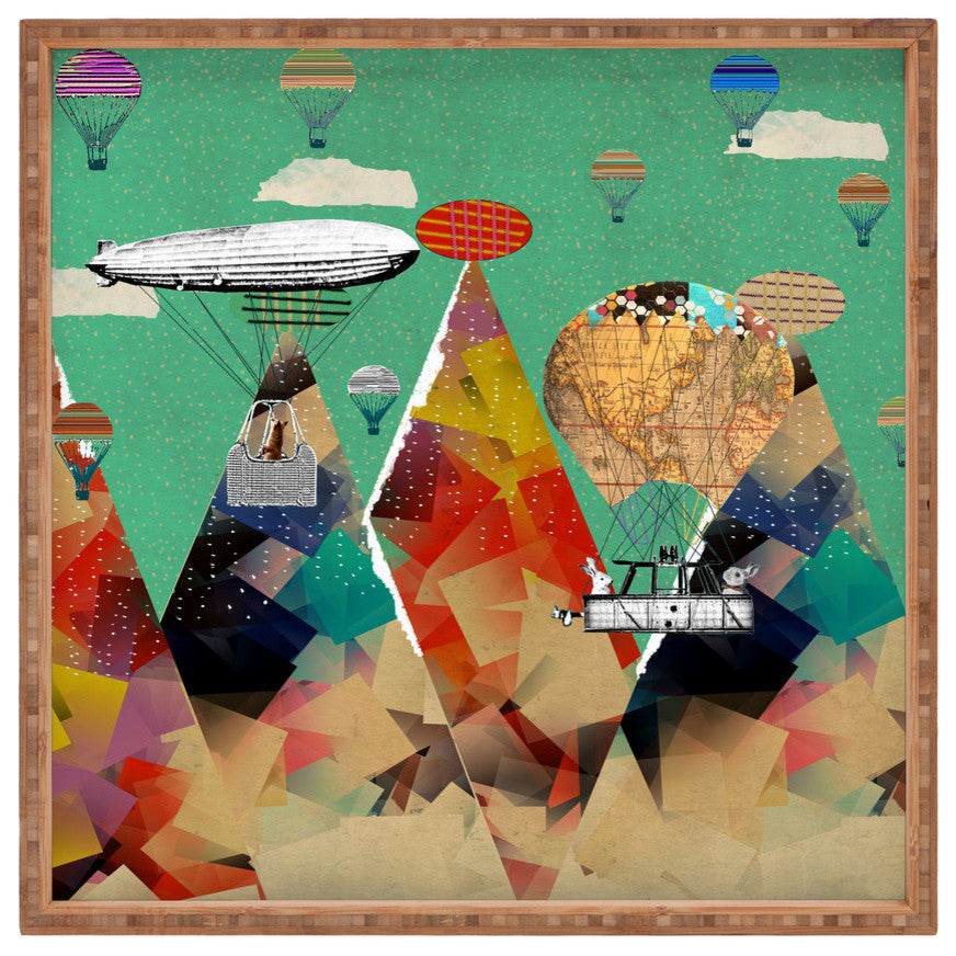 Brian Buckley Adventure Days Over The Alps Square Tray