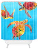 Clara Nilles Tie Dye Sea Turtles Shower Curtain