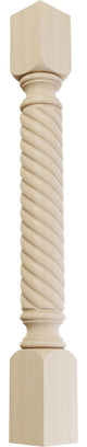 Hamilton Rope Cabinet Column (Top Block: 6 1/8" Bottom Block: 7 1/8") Rubberwood
