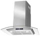 30 in. Ductless Wall Mount Range Hood in Stainless Steel, Soft Touch Controls