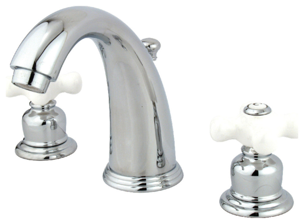 Kingston Brass Widespread Bathroom Faucet With Retail Pop-Up, Polished Chrome