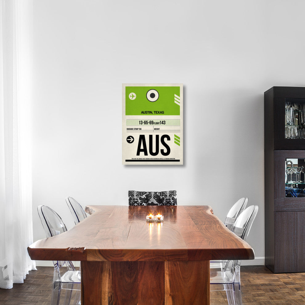 "AUS Austin Luggage Tag 1" Fine Art Print