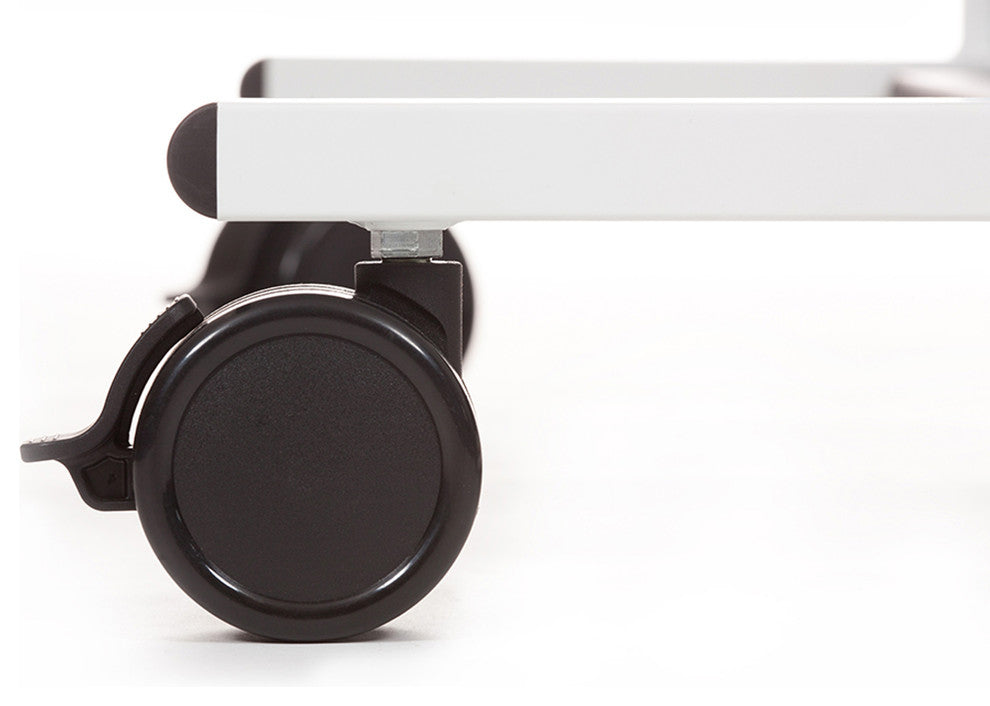 Luxor STAND-WS30 Mobile 3-Shelf Adjustable Stand Up Workstation