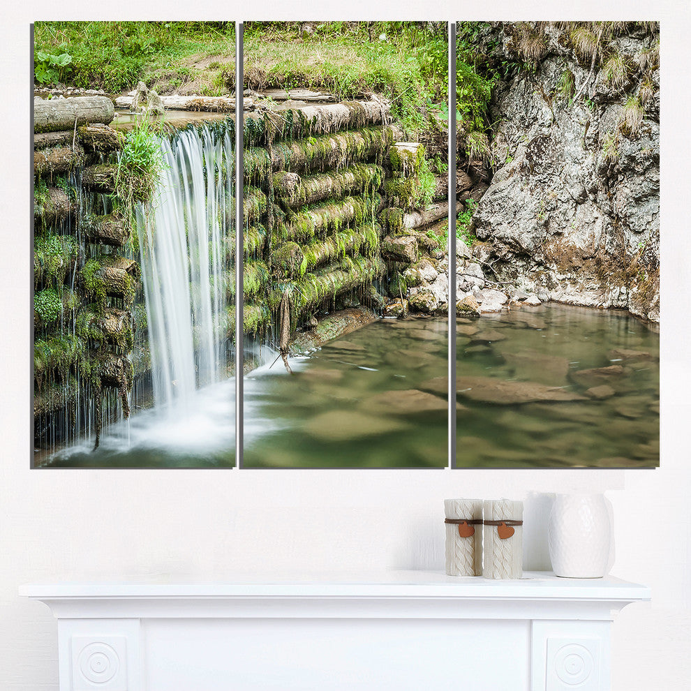 "Fabulous Man-made Waterfall" Metal Wall Art, 3 Panels, 36"x28"