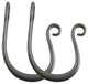 Zinc Curl Holdbacks, Pewter, Set of 2