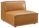 Restore 6-Piece Vegan Leather Sectional Sofa Tan