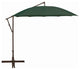 10' Round Polyester Cantilever Umbrella, Horizontal Tilt, Forest Green