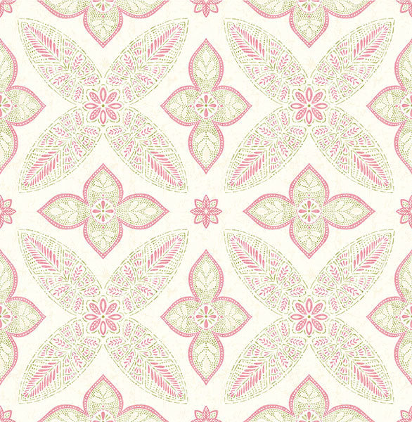 Geometric Bohemian Wallpaper, Pink, Bolt