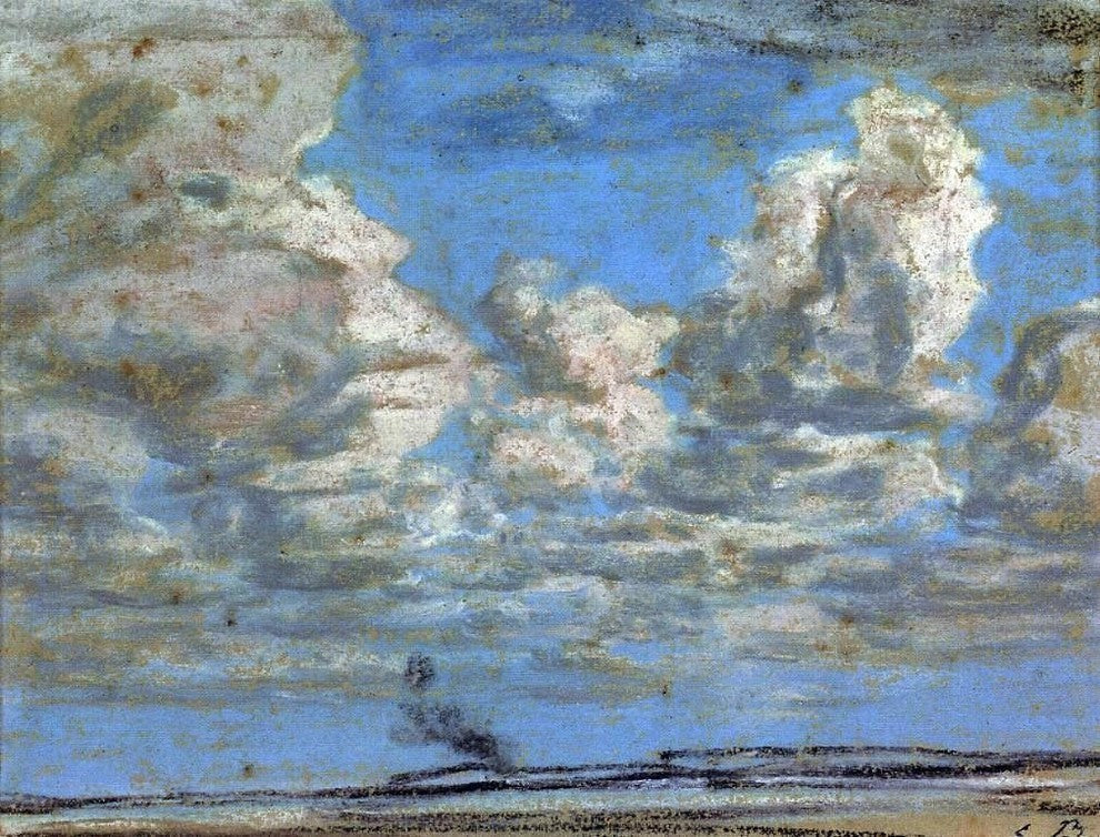 Eugene-Louis Boudin White Clouds Premium Canvas Print