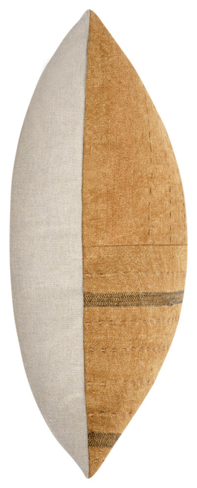 Origin Belgian Linen Blend Throw Pillow by Kosas Home, Chestnut Brown, 22x22