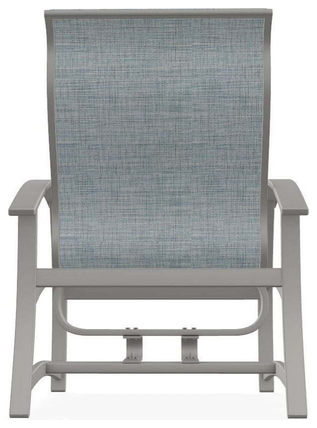 Belle Isle Sling Outdoor Hidden Motion Lounge Chair, Charm/Snow