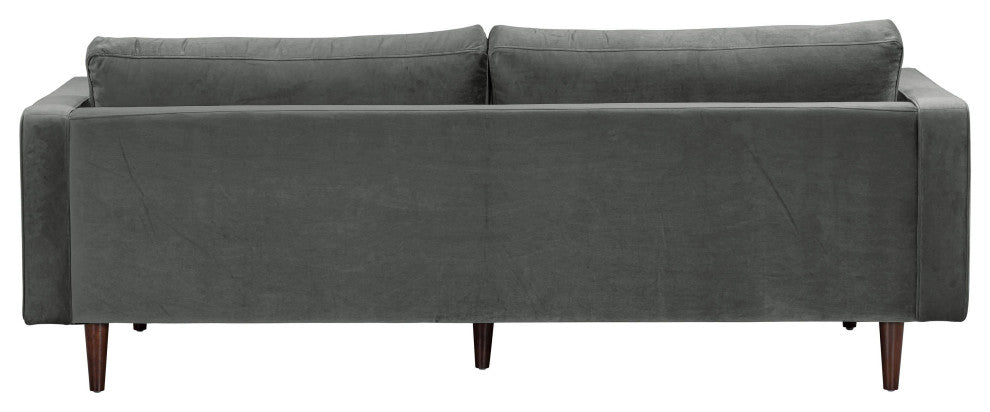 Cave Ash Gray Velvet Sofa