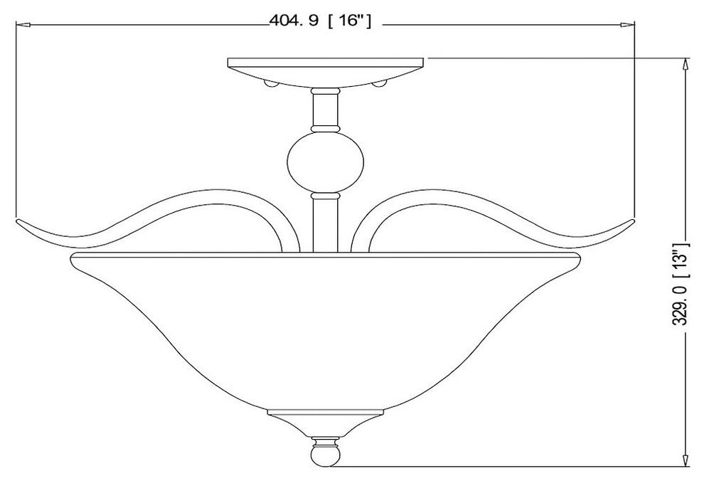 Dover Series Satin Nickel Interior Lighting Collection, Semi-Flush Mount Ceiling