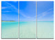 "Tropical Beach in Cayo Largo Island" Metal Wall Art, 3 Panels, 36"x28"