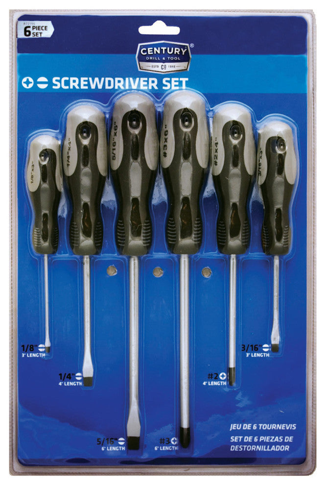 Assorted Screwdrivers, Set of 6