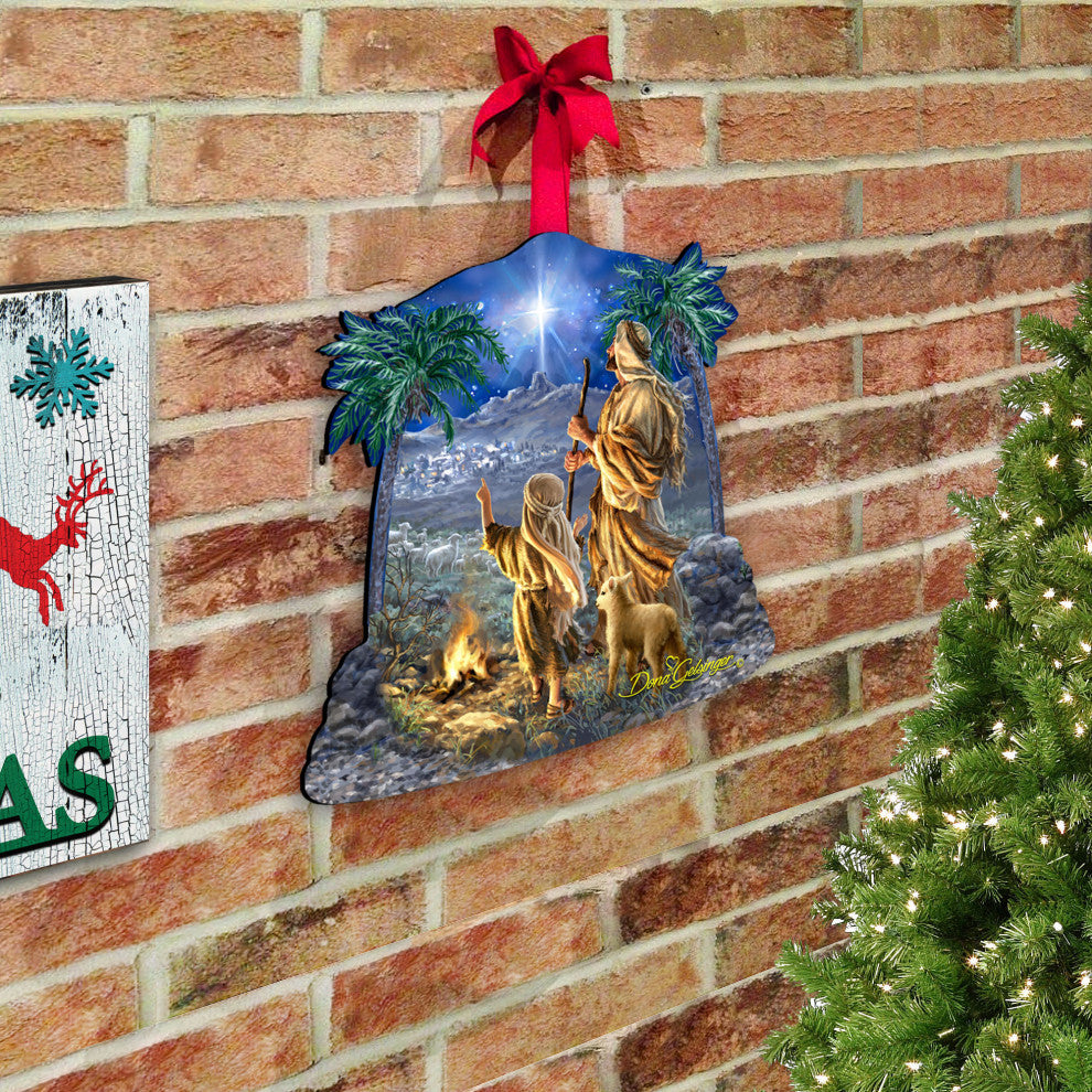 Shepherds Keeping Watch Wall and Door Hanger by Dona Gelsinger