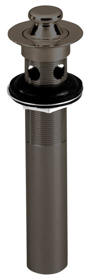 Lift and Turn Lavatory Drain With Overflow Holes, Exposed, Oil Rubbed Bronze