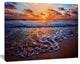 Roaring Sea Wavers during Sunset, Seashore Canvas Art Print, 40"x30"