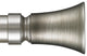 Dec Traverse Rod 2 With Tama 40 Finial, Antique Silver, Silver, 72
