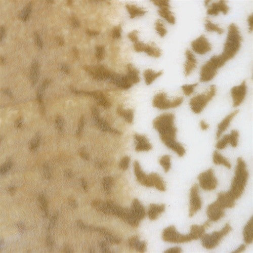 Pillow Decor - Tawny Lynx Faux Fur Throw Pillow, 12" X 20"