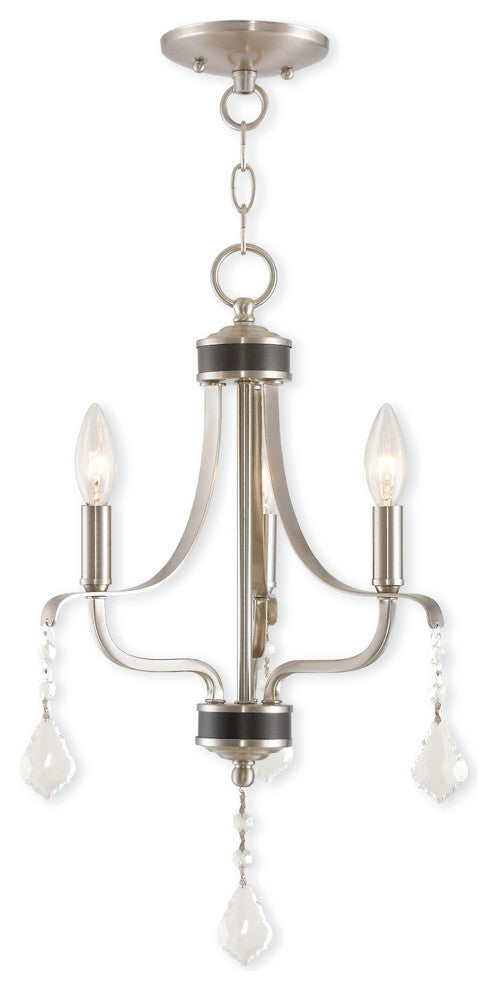 Laurel 3-Light Mini Chandelier, Brushed Nickel
