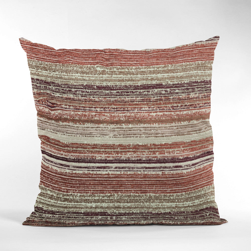 Plutus Multi-Color Stripe Luxury Throw Pillow, 26"x26"