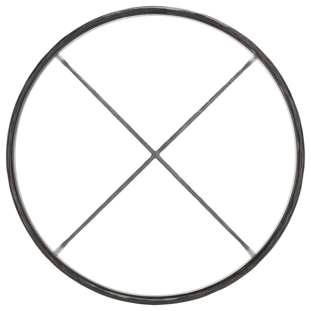 Safavieh Couture Jessa Round Metal Coffee Table, Black