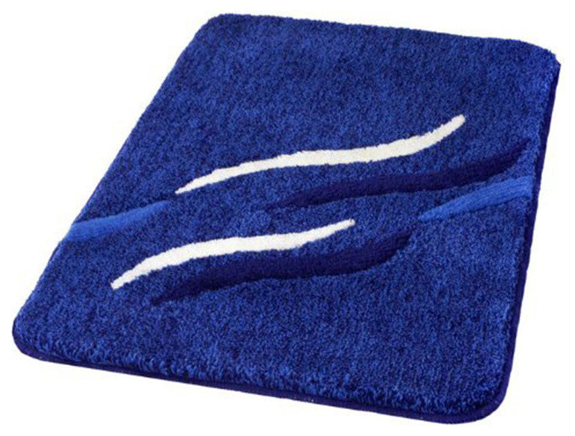 Dark Blue Non Slip Washable Bathroom Rug, Shadow, Extra Large 2