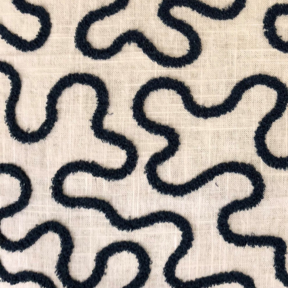 Chandra Taal Blue and Beige Luxury Throw Pillow, 20"x20"