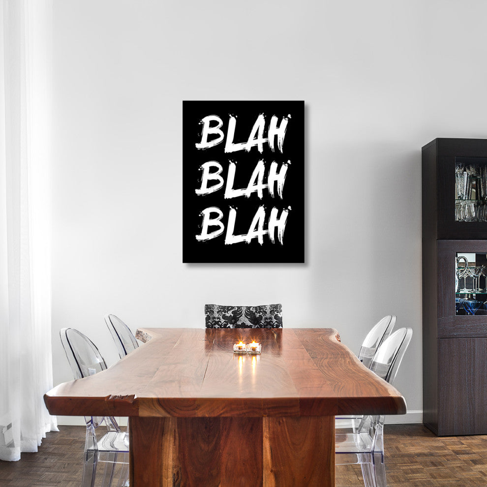 "Blah Blah Blah Poster Black" Fine Art Print