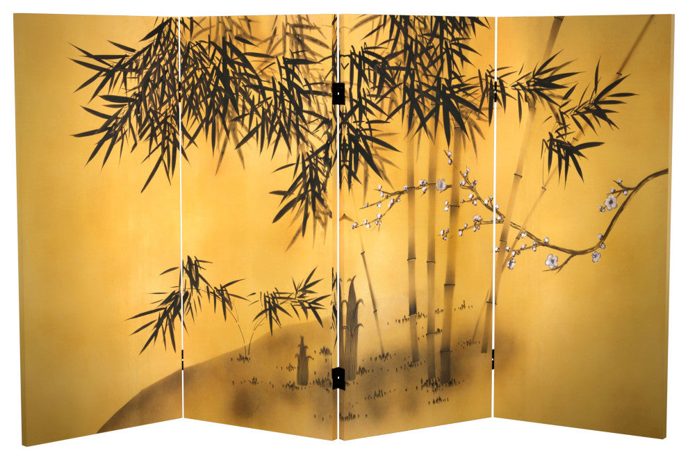 3' Tall Double Sided Bamboo Tree Canvas Room Divider
