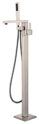 ADM Freestanding Tub Filler Handheld Sprayer, Brushed Nickel, 59" Hose