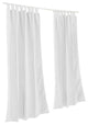 Canvas White Sunbrella Outdoor Curtain With Tabs, 108" Long