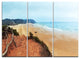 "Tranquil Coastline With Waves" Metal Wall Art, 3 Panels, 36"x28"