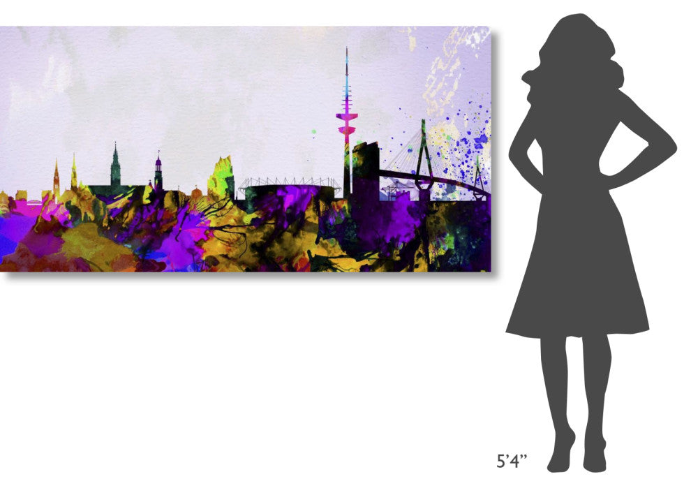 "Hamburg City Skyline" Fine Art Print