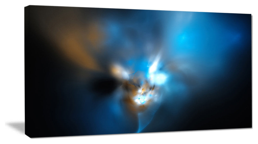 Mystic Green Fractal, Oversized Contemporary Canvas Art Print, 60x28